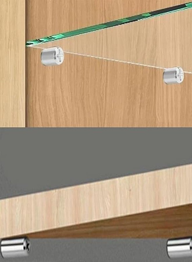 Veemok Self-Tapping Shelf Support Pins with Non-Slip Silicone Sleeves - Nickel-Plated Metal Shelf Pegs and Brackets for Cabinets, Bookcases, and Furniture (Hole-Free Installation) (40, Silver) - Image 3
